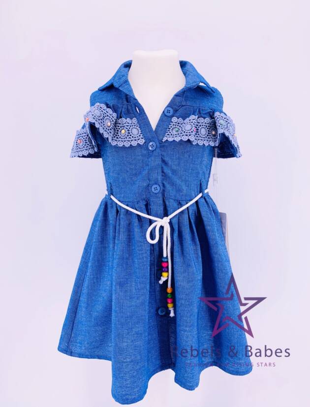 Babes, Mädchenkleid mit Cut-Out-Shoulder