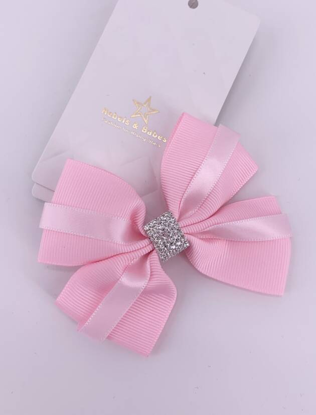 Haarspange Mädchen, Schleife Baby Pink