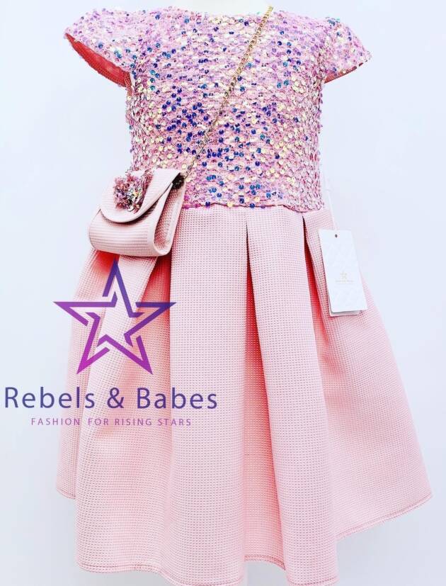 Babes, Paillettenkleid mit Tasche