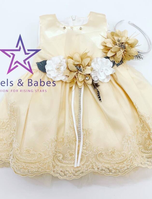 Babes, Mädchenkleid mit Haarreif - Feder