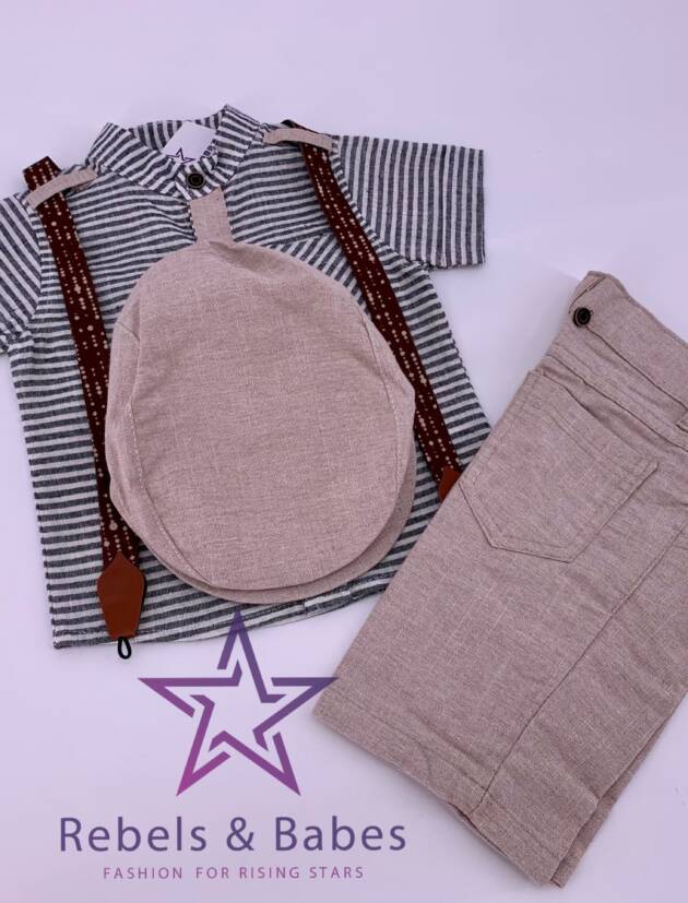 Rebels, 3pcs Set mit Mütze, blau