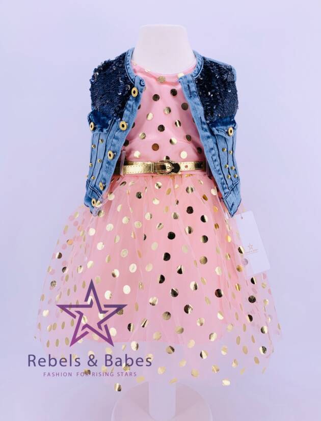 Babes, Tüllkleid mit goldenen Punkten