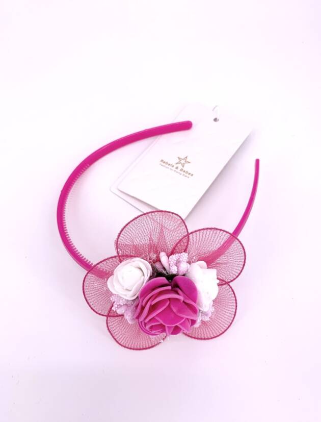 Haarreif Mädchen, Blumen Pink