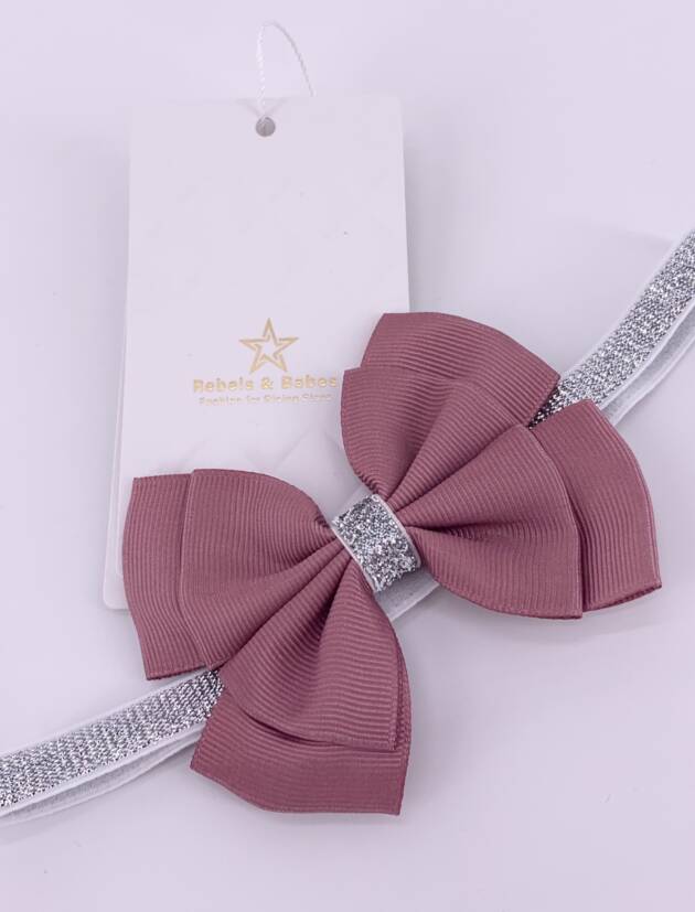 Haarband Mädchen, Schleife Old Pink