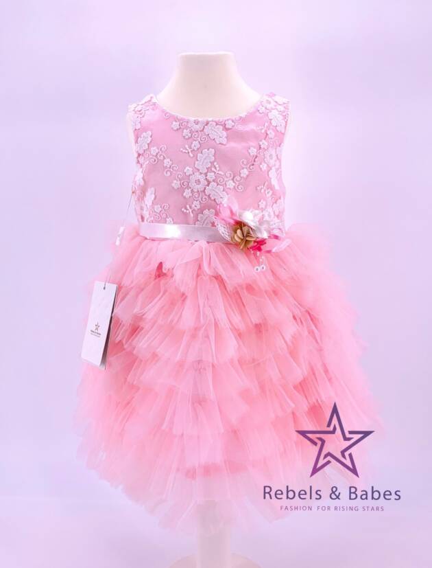 Babes, festliches Babykleid mit geschichteten Tüllrock