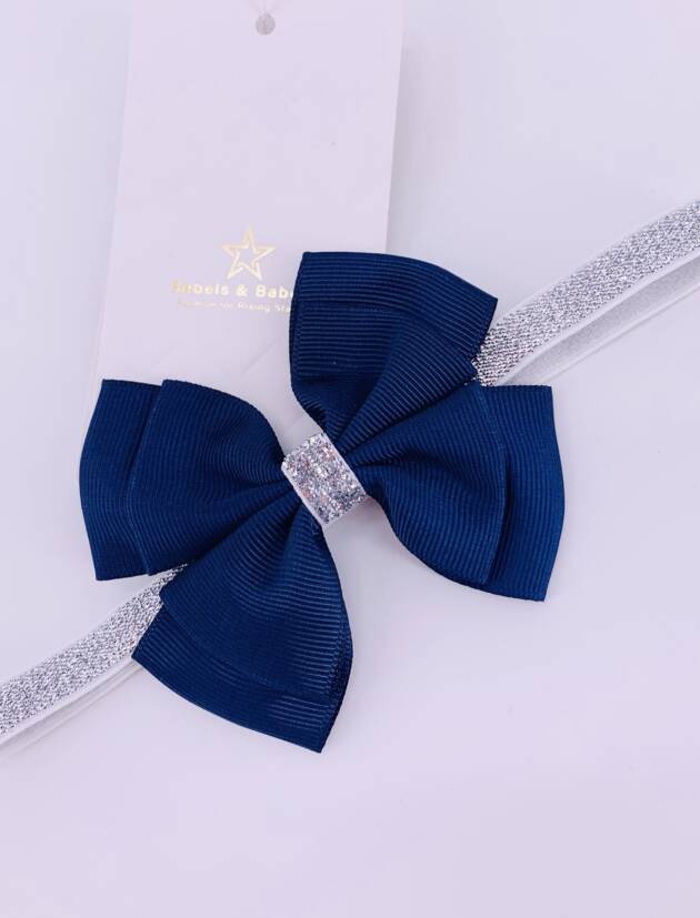 Haarband Mädchen, Schleife Dark Blue