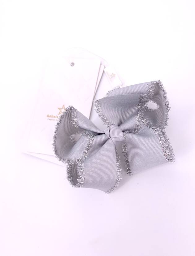 Haarspange Mädchen, Schleife Grey