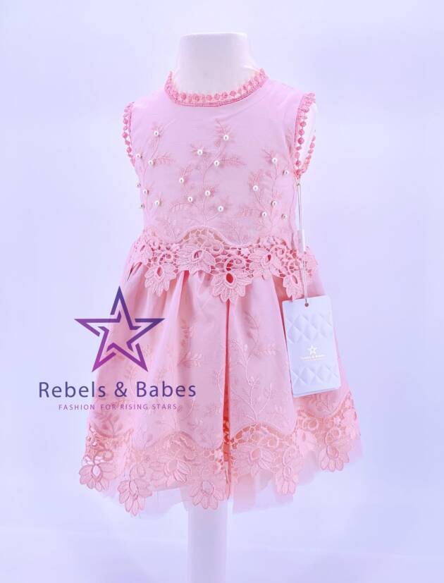 Babes, festliches Mädchenkleid bestickt mit Perlen