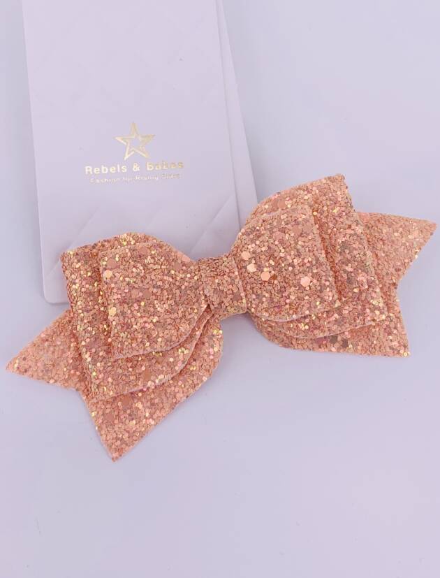 Haarspange Mädchen, Glitter Apricot