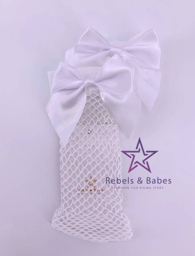 Netzsocken, Weiß-Weiß