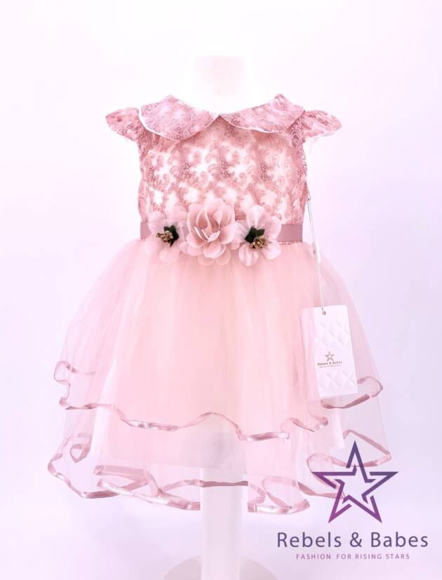 Babes, Babykleid Blumen altrosa