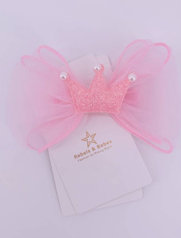 Haarspange, Krone Pink