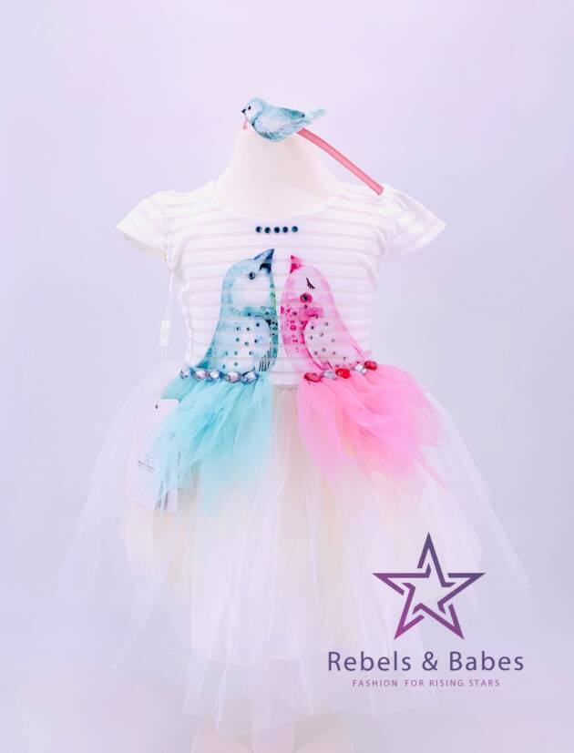 Babes, Mädchenkleid mit Vögel