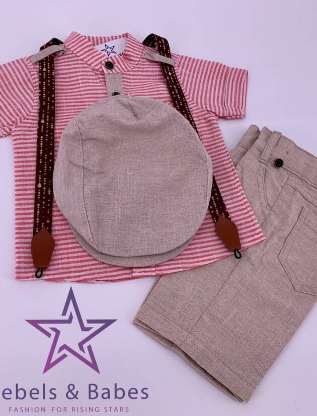 Rebels, 3pcs Set mit Mütze, rot